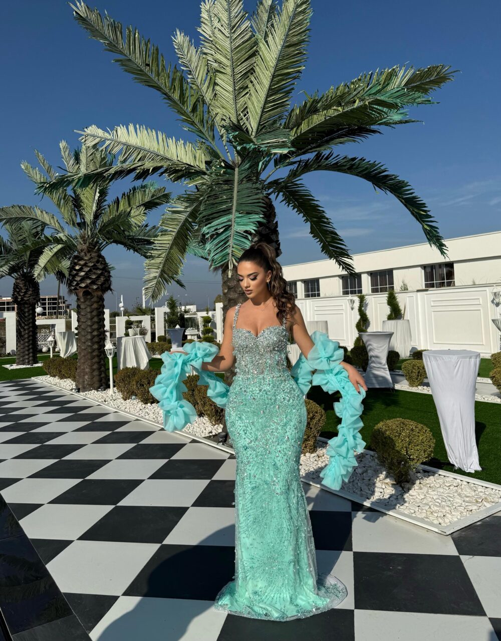 Aqua Crystal Dream Gown - Image 4
