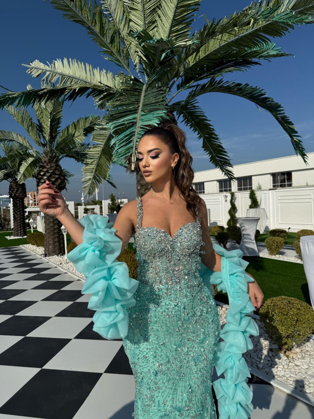 Aqua Crystal Dream Gown - Image 5