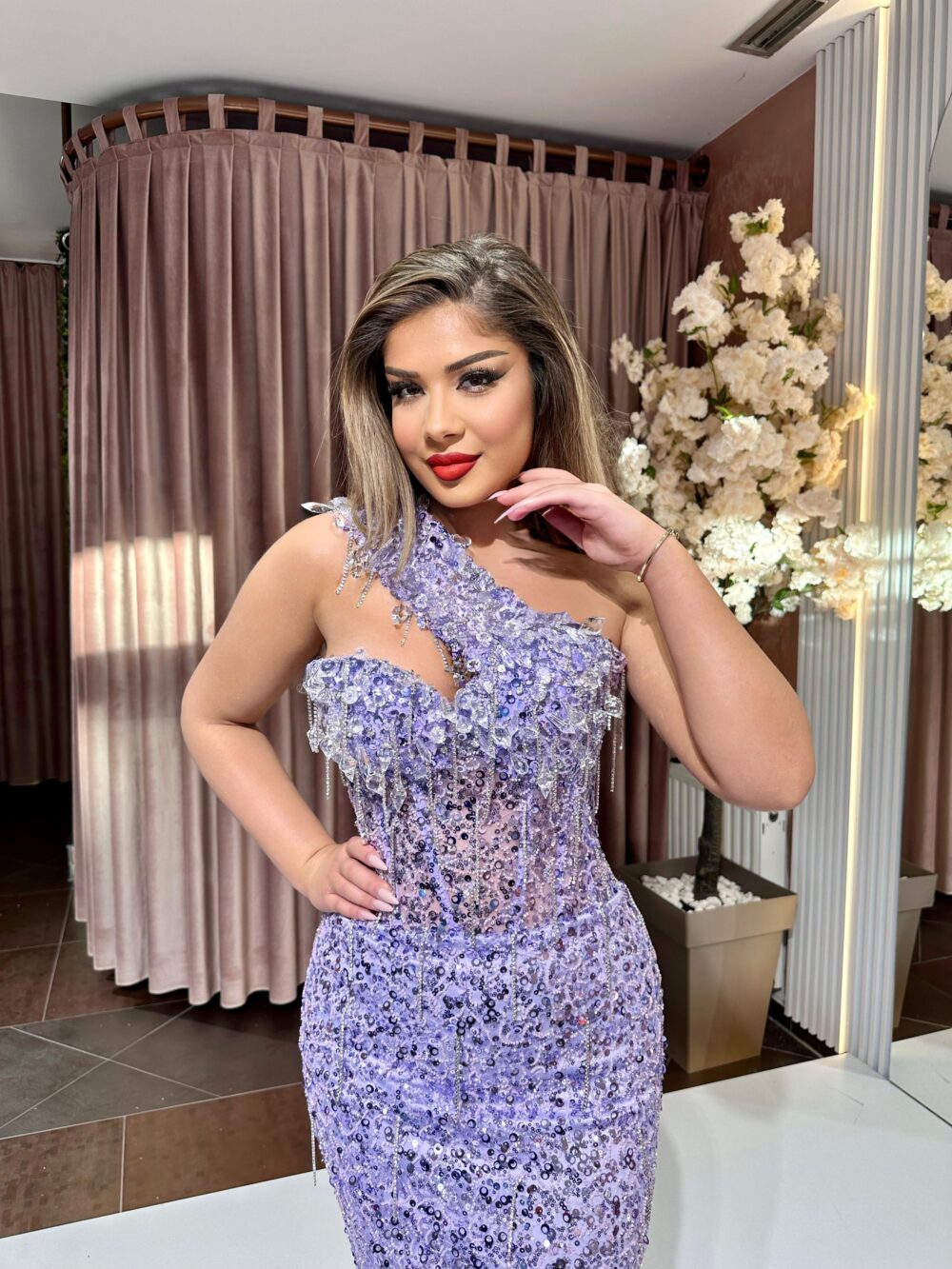 Lavender Sequin Asymmetric - Image 2