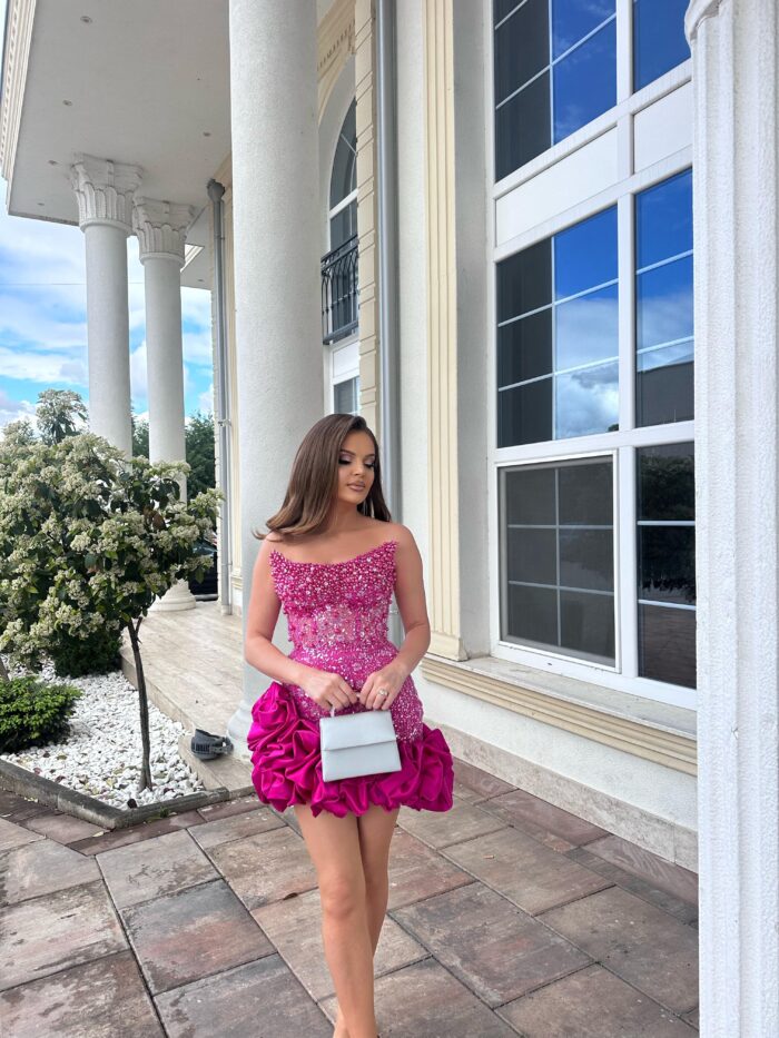Pink Floral Beadwork